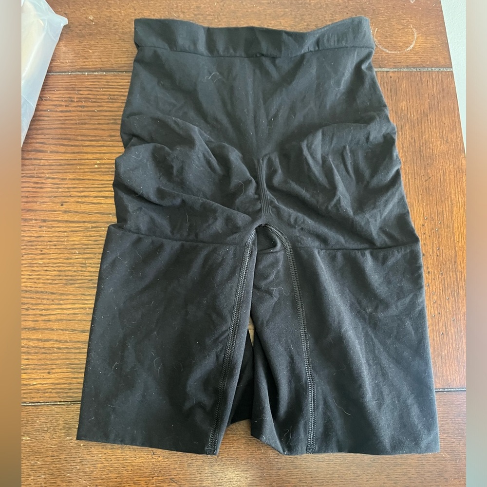 SPANX Power Series Black high‎ waist shorts NEW large